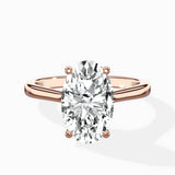 Petite Plain Band Solitaire Ring Engagement Ring