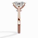 Petite Plain Band Solitaire Ring Engagement Ring