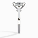 Petite Plain Band Solitaire Ring Engagement Ring
