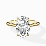 Petite Plain Band Solitaire Ring Engagement Ring