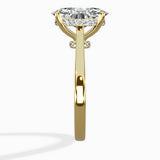 Petite Plain Band Solitaire Ring Engagement Ring