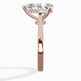 Petite Plain Band Solitaire Ring Engagement Ring