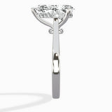 Petite Plain Band Solitaire Ring Engagement Ring