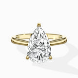 Petite Plain Band Solitaire Ring Engagement Ring