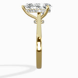 Petite Plain Band Solitaire Ring Engagement Ring