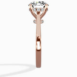 Petite Plain Band Solitaire Ring Engagement Ring