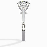 Petite Plain Band Solitaire Ring Engagement Ring
