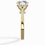 Petite Plain Band Solitaire Ring Engagement Ring