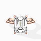 Petite Plain Band Solitaire Ring Engagement Ring