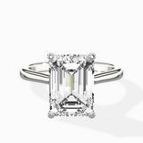 Petite Plain Band Solitaire Ring Engagement Ring