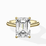 Petite Plain Band Solitaire Ring Engagement Ring