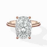 Petite Plain Band Solitaire Ring Engagement Ring
