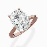 Petite Plain Band Solitaire Ring Engagement Ring