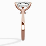 Petite Plain Band Solitaire Ring Engagement Ring