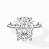 Petite Plain Band Solitaire Ring Engagement Ring