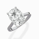 Petite Plain Band Solitaire Ring Engagement Ring