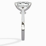 Petite Plain Band Solitaire Ring Engagement Ring