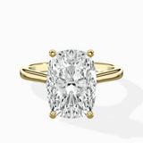 Petite Plain Band Solitaire Ring Engagement Ring