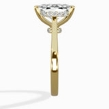 Petite Plain Band Solitaire Ring Engagement Ring