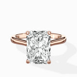 Petite Plain Band Solitaire Ring Engagement Ring