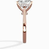 Petite Plain Band Solitaire Ring Engagement Ring