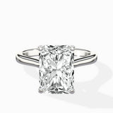 Petite Plain Band Solitaire Ring Engagement Ring