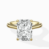 Petite Plain Band Solitaire Ring Engagement Ring
