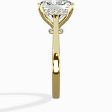 Petite Plain Band Solitaire Ring Engagement Ring