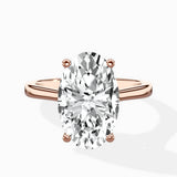 Petite Plain Band Solitaire Ring Engagement Ring
