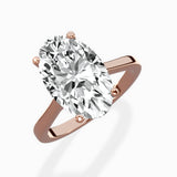 Petite Plain Band Solitaire Ring Engagement Ring