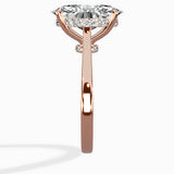 Petite Plain Band Solitaire Ring Engagement Ring