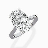 Petite Plain Band Solitaire Ring Engagement Ring