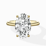 Petite Plain Band Solitaire Ring Engagement Ring
