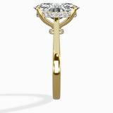 Petite Plain Band Solitaire Ring Engagement Ring