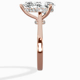 Petite Plain Band Solitaire Ring Engagement Ring