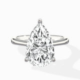 Petite Plain Band Solitaire Ring Engagement Ring