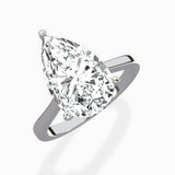 Petite Plain Band Solitaire Ring Engagement Ring