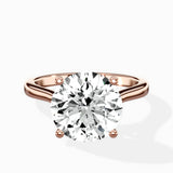Petite Plain Band Solitaire Ring Engagement Ring