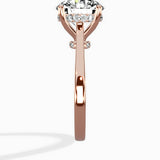 Petite Plain Band Solitaire Ring Engagement Ring