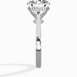 Petite Plain Band Solitaire Ring Engagement Ring