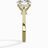 Petite Plain Band Solitaire Ring Engagement Ring