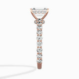 Pave Eternity Band Hidden Halo Ring Engagement Ring