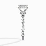 Pave Eternity Band Hidden Halo Ring Engagement Ring