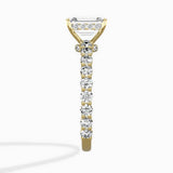 Pave Eternity Band Hidden Halo Ring Engagement Ring