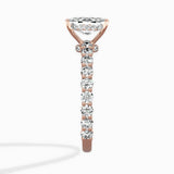 Pave Eternity Band Hidden Halo Ring Engagement Ring