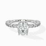Pave Eternity Band Hidden Halo Ring Engagement Ring