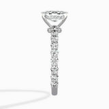 Pave Eternity Band Hidden Halo Ring Engagement Ring