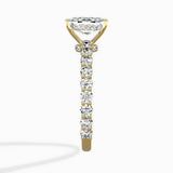 Pave Eternity Band Hidden Halo Ring Engagement Ring
