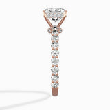 Pave Eternity Band Hidden Halo Ring Engagement Ring