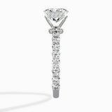 Pave Eternity Band Hidden Halo Ring Engagement Ring